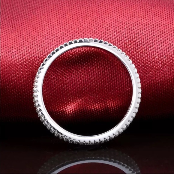 ETERNITY 925 STERLING SILVER DIAMOND RING - Picture 6 of 6